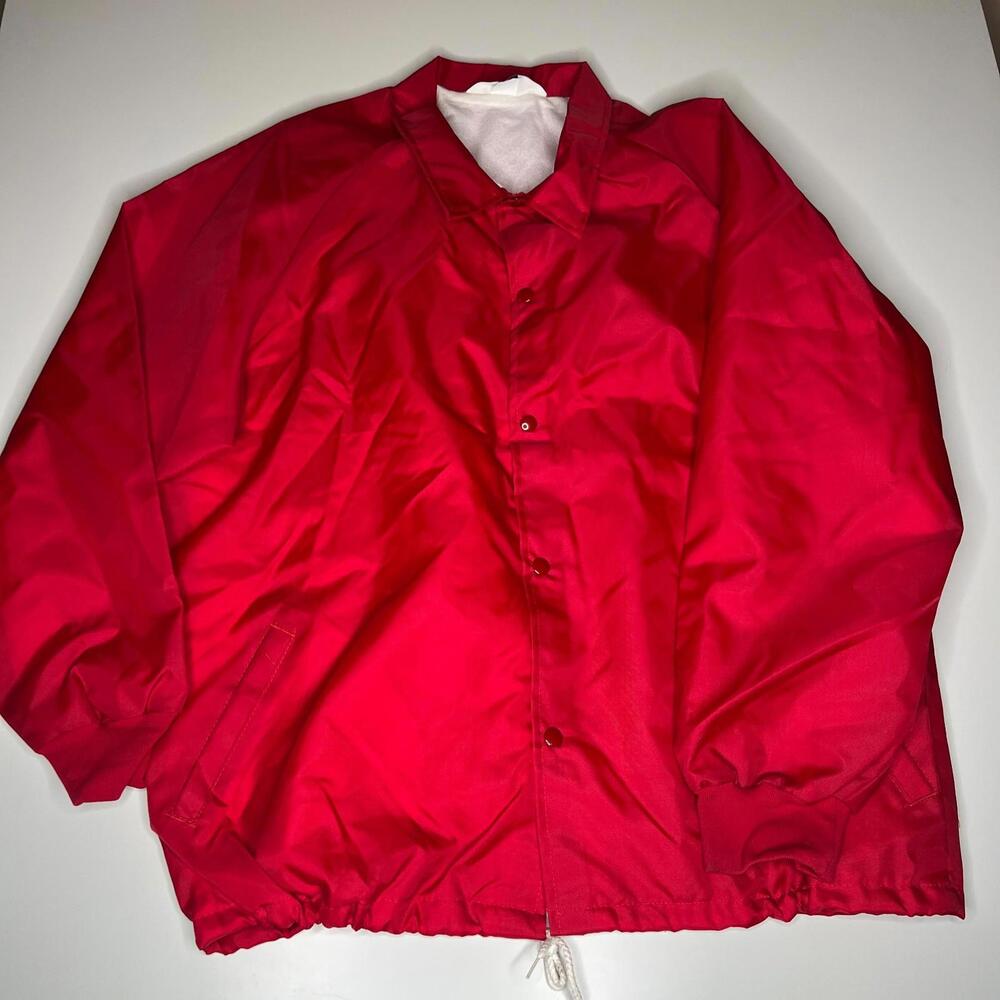 Men's Red Performance Coach Jacket - Lightweight Windbreaker